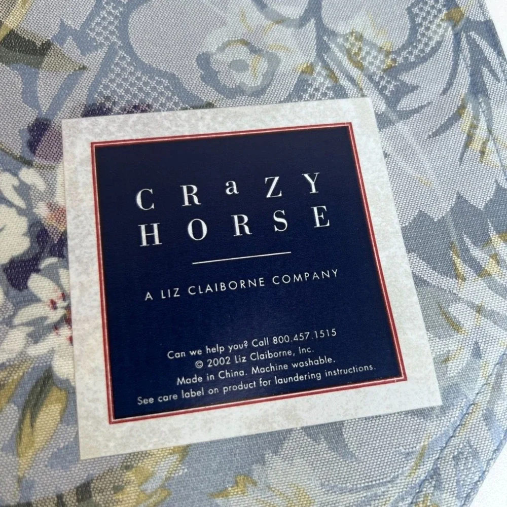 Crazy Horse Placemats Set of 2 Floral Dbl Sided Cottage Core NEW Brocade Charm